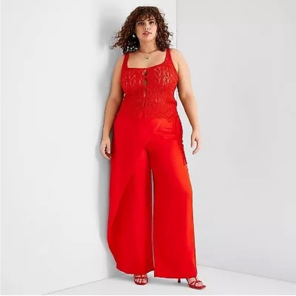 Jenee Naylor Future Collective Mid-rise Sarong wrap pant